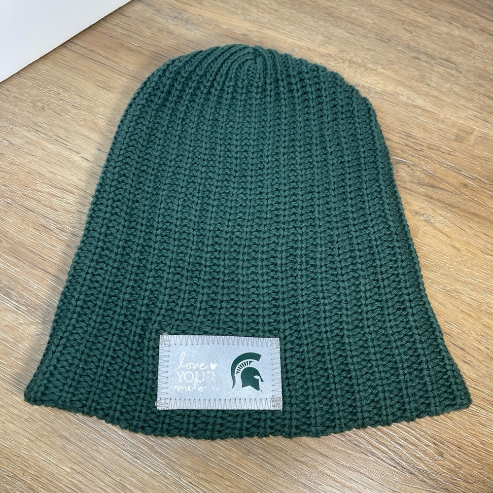 Love Your Melon MSU Michigan State Spartans Beanie Knit Hat Green